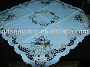 <span class=keywords><strong>Mantel</strong></span> de <span class=keywords><strong>Navidad</strong></span> de vela <span class=keywords><strong>azul</strong></span> con bordado y recortes - Product Image 3