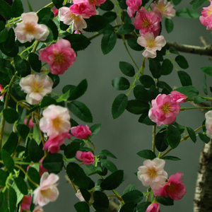 Guirlande de vignes à fleurs avec roses pivoine et rose du désert plantes artificielles à vendre belle pivoine rose feuille fleur vigne - Product Image 6