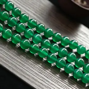 12mm round green agate natural beads loose gemstones
