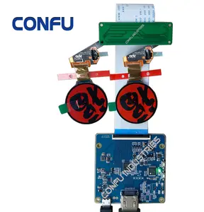 CONFU HDMII Board Dual 1,39 Zoll 400x400 Runde kreisförmig flexibel biegbar AMOLED H139BLN01.2 Bildschirm für Robostics China