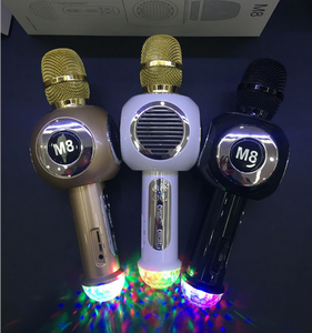 Nuovo Arrivo Microfono Wireless Karaoke M8 con <span class=keywords><strong>Luce</strong></span> al Neon Colorata, Microfono Portatile BT con Altoparlante e <span class=keywords><strong>Luce</strong></span> LED Lampeggiante - Product Image 2