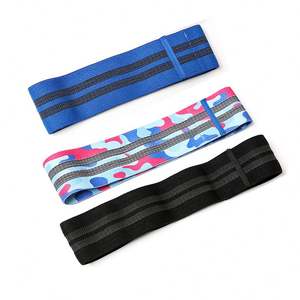 Grosir pola kustom dicetak Yoga peregangan kebugaran lembut Non Slip lingkaran resistensi ikat pinggul - Product Image 5