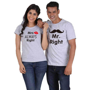 Hommes Femmes Chemise personnalisée Tenue de famille <span class=keywords><strong>T</strong></span>-shirts assortis pour couples - Product Image 3