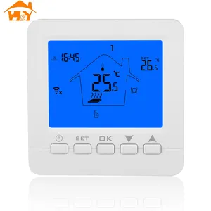 220V/110V/24V 50HZ/60HZ Modbus Wifi Electric Heating Thermostat for Room Floor Heating Mat/Cable/Film