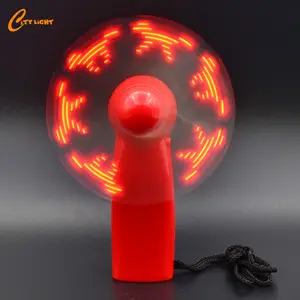 2019 Hot Selling China Wholesale portable led message Flashing cheap hand held fan