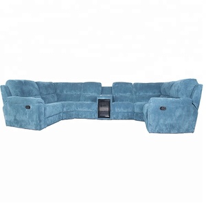 En gros Moderne Canape <span class=keywords><strong>Dangle</strong></span> Tissu 7 Places Manuel Sectionnel Salon Coin Inclinable Canapé Ensemble Avec réfrigérateur - Product Image 1