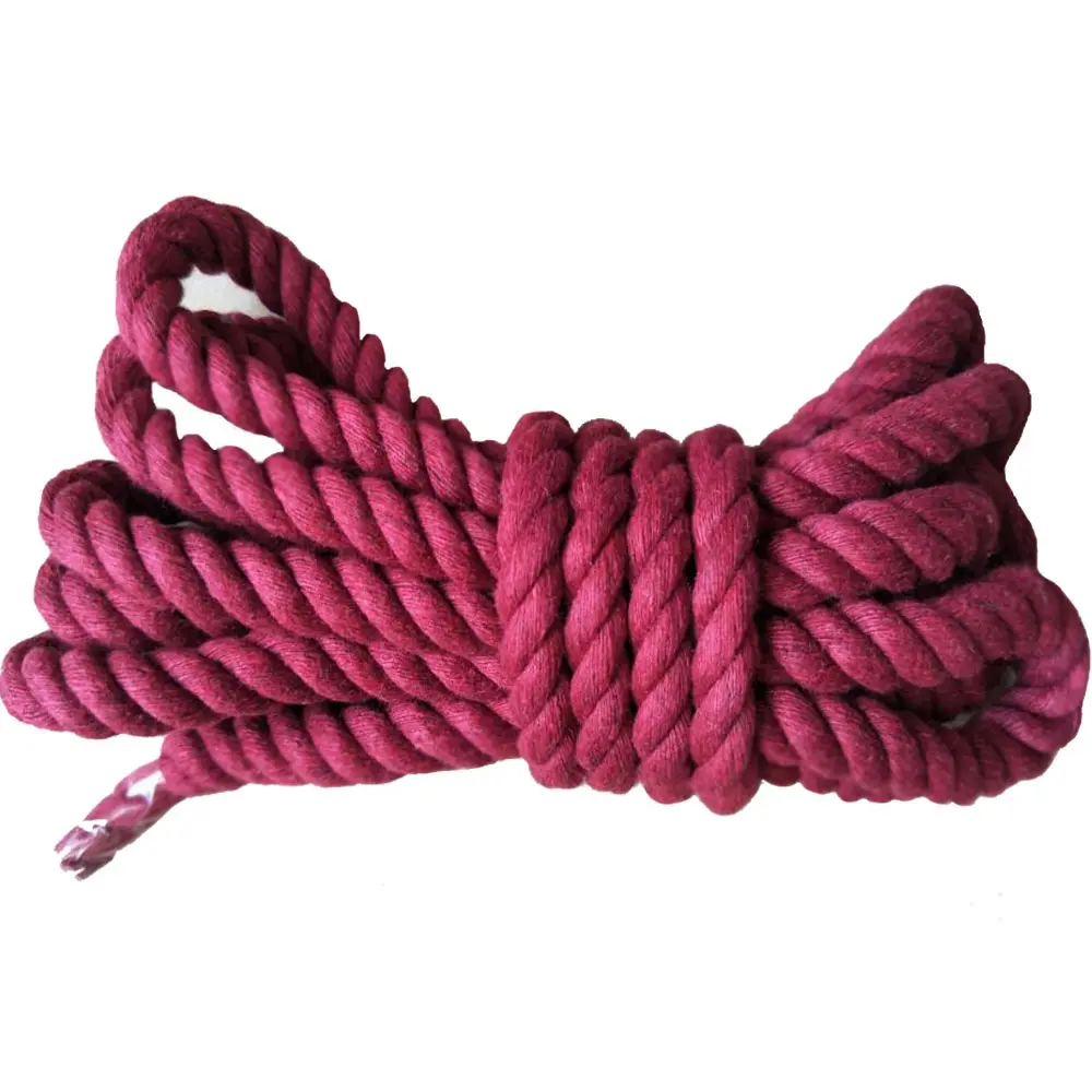 Cuerda de algodón trenzada de Triple hilo, colorida