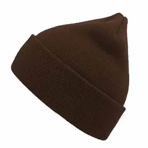 Manufacturer 100%Organic Cotton Unisex <strong>Plain</strong> <strong>Custom</strong> Woven Label <strong>Tags</strong> Bobble <strong>Beanie</strong> Hat Fisherman <strong>Beanies</strong> - Product Image 1