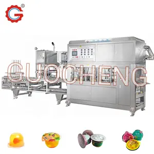 4 Heads Cup Filling Sealing Machine For Fruit Jelly