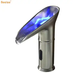 Beelee BL0164NF LED 自动触摸传感器瀑布盆地龙头水龙头浴室水槽容器冷热水龙头