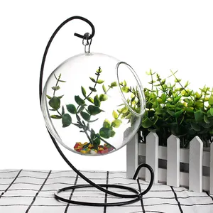 Vase de terrarium en verre, cadre suspendu personnalisé, vente en gros, en chine, porte-bougie