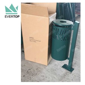 DA-78J pattumiera in piedi con palo <span class=keywords><strong>nero</strong></span> all'aperto in stile moderno pattumiera all'aperto cestino della <span class=keywords><strong>spazzatura</strong></span> commerciale all'aperto - Product Image 2