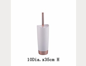 Nouveau porte-brosse de toilette de couleur blanche en forme de rond chromé - Product Image 4