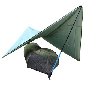 Woqi champing gấp dù để che nắng mưa bay lều với Võng với dây đai và lưới chống muỗi, xách tay không thấm nước Polyester mưa bay - Product Image 5