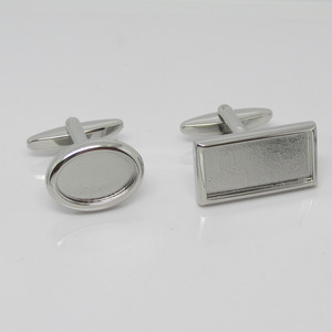 <span class=keywords><strong>Zinc</strong></span>合金激安セールカフスボタンブランクカスタムサイズと形状 - Product Image 2