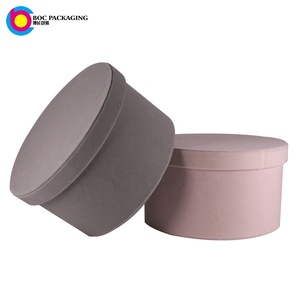 Gorgeous Suede <strong>Flower</strong> <strong>Box</strong> Custom Velvet Gift <strong>Flower</strong> Cardboard <strong>Box</strong> Hat <strong>Flower</strong> <strong>Bouquet</strong> <strong>Box</strong> with Lid - Product Image 2