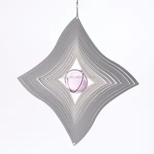 laser cut 3D metal Wind spinner- Gazing Diamond Wave