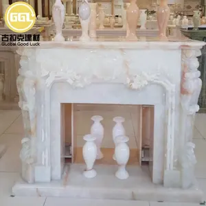 Classic Design Elegant China Marble Onyx Fireplace