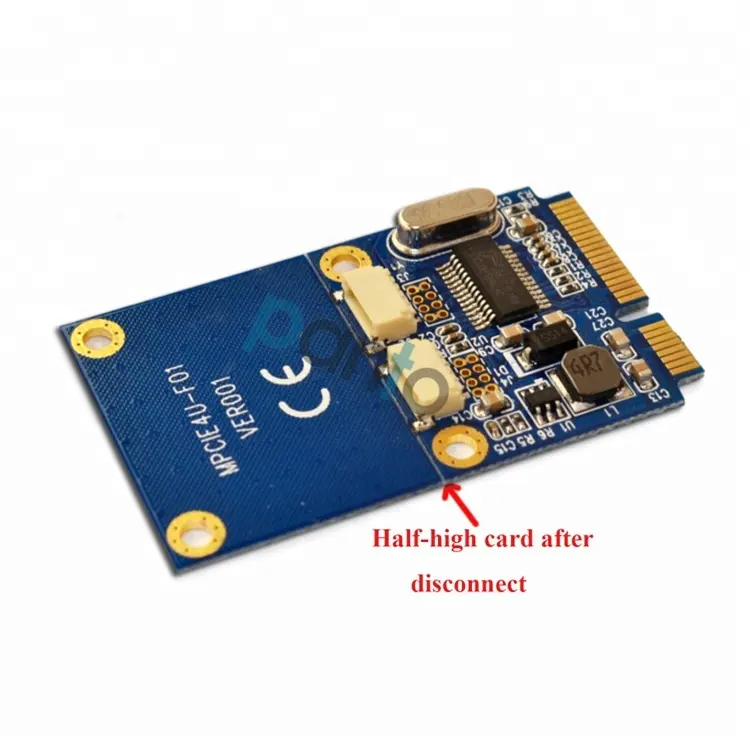 Máy Tính Xách Tay Mini PCI-E Để Daul USB 2.0 Card Với 2 Cáp USB Máy Tính Xách Tay Mini PCIe Adapter