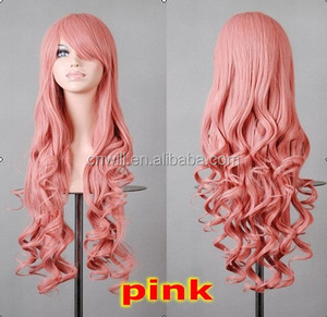Peluca de <span class=keywords><strong>Cosplay</strong></span> Larga y Ondulada de <span class=keywords><strong>Anime</strong></span>, Plateada/Gris/Roja, Económica, Cabello Sintético, Peluca Peruca para Mujer, 80 cm - Product Image 5