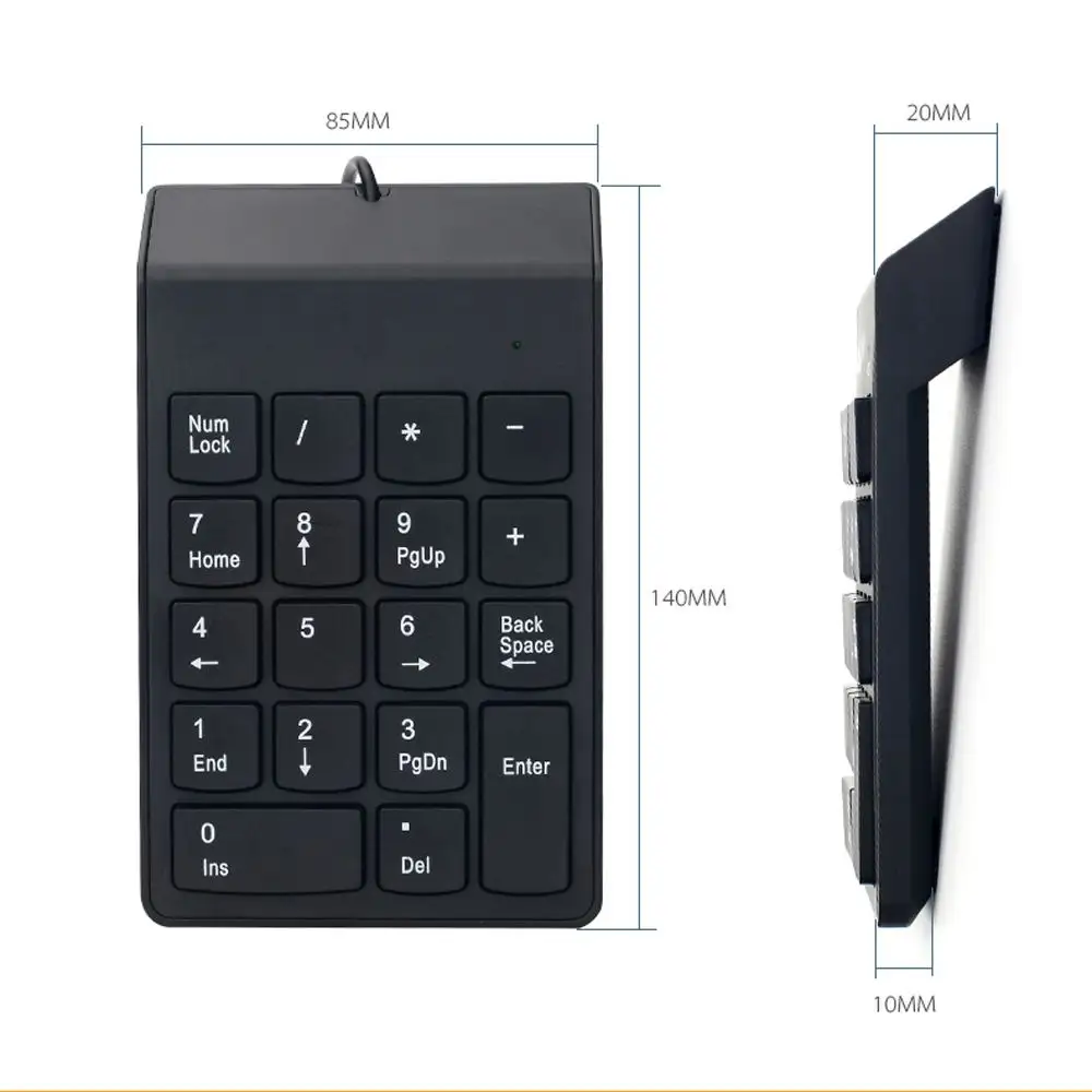 Có Dây USB Bàn Phím Số Bàn Phím Slim Mini Số Pad Kỹ Thuật Số Bàn Phím 18 Phím