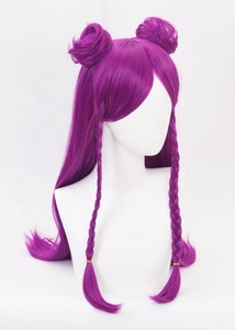 Venta al por mayor League of Legends LOL Peluca Cosplay 70cm largo púrpura <span class=keywords><strong>KDA</strong></span> Kaisa peluca sintética Anime Cosplay peluca 2 coletas - Product Image 5