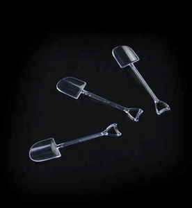 Cuchara de pala de plástico transparente, desechable, para Postres, helados, yogurt - Product Image 3