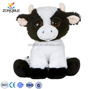 Peluche de veau <span class=keywords><strong>Holstein</strong></span> super douce OEM d'usine, tacheté noir et blanc, jouet en peluche d'animal de ferme, cadeau pour enfants et décoration intérieure - Product Image 6