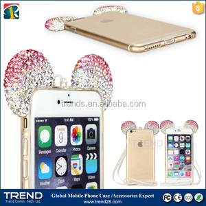 Nueva 3d diamante oreja de ratón clear tpu para el <span class=keywords><strong>iphone</strong></span> 6 más - Product Image 6