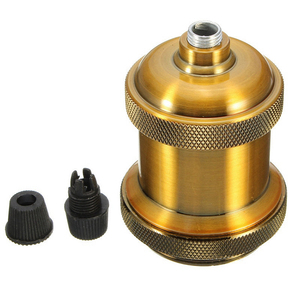 E27 E26 Threaded Lamp Holder with Shade Ring <strong>for</strong> Glass Globe, Ceramic Lamp Socket, 12V 24V 110V 220V Bulb Base <strong>for</strong> Pendant <strong>Light</strong> - Product Image 1