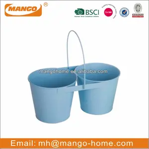 โลหะที่มีสีสันกลางแจ้ง Oval Planter กระถางดอกไม้