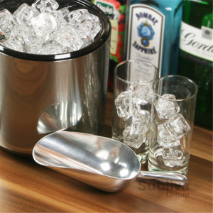 Cuchara de hielo de aluminio, pala de hielo para Bar
