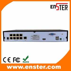 Enster 8CH POE HD <span class=keywords><strong>NVR</strong></span> เครื่องบันทึกพร้อม8CH POE 48V เอาต์พุต25 FPS แต่ละช่อง1080P - Product Image 4