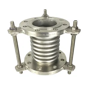 Stainless steel 304 316 compensator flanged connector flexible metallic bellow expansion joint