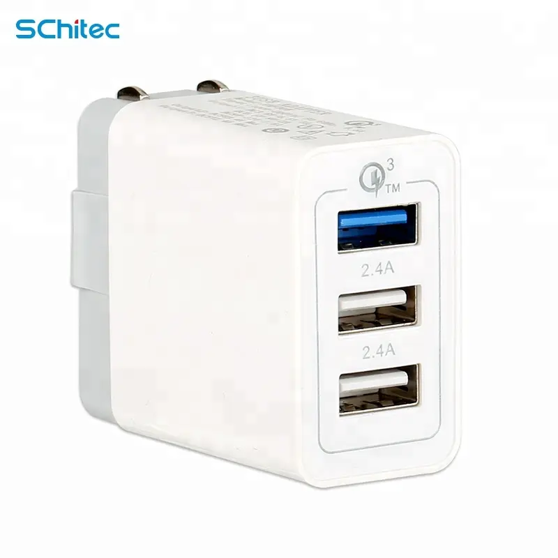 Qc 3.0 Quick Charger 3 Port Usb Smart 2.4a Home Usb Wall Charger