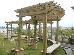 Barato <span class=keywords><strong>Pergolas</strong></span> <span class=keywords><strong>de</strong></span> <span class=keywords><strong>madera</strong></span> para jardín patio Parque Villa Resorts - Product Image 6