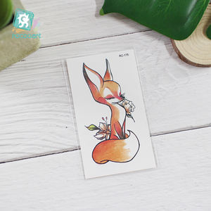 กระดาษลอกลาย<span class=keywords><strong>สัก</strong></span>รูปร่างกาย,รอยสักชั่วคราวพร้อมสติกเกอร์รอยสัก<span class=keywords><strong>ลาย</strong></span>สุนัขจิ้งจอกกระดาษถ่ายโอนน้ำ - Product Image 1