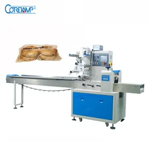 Automatic Toast Bagels Packaging Machine Pillow Bag、マチBag Plastic Packaging Forming Filling Sealing Plastic Film