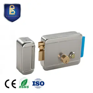 Kiểm soát truy cập khóa các nhà sản xuất Brass fechadura eletrica điện rim khóa với xi lanh đôi chính cổng khóa