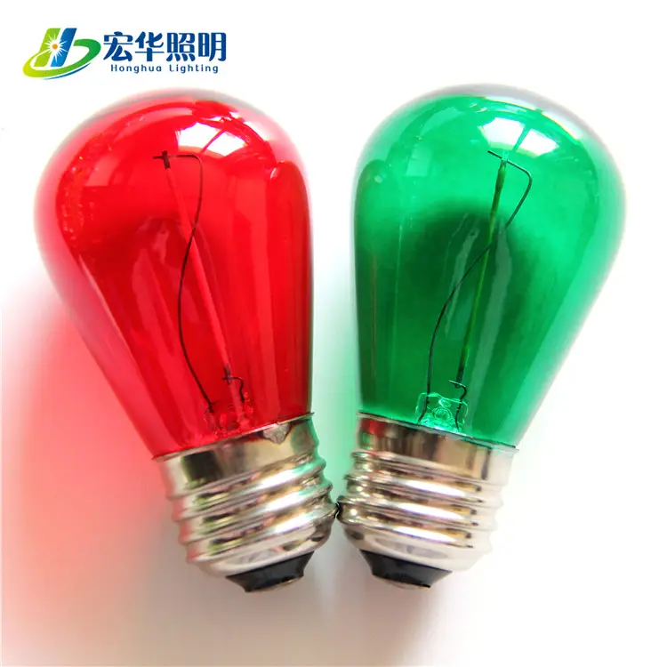 Decorative Filament Light Bulb S14 1W Colorful LED Filament Candle Light Bulb Lamp For Decorative