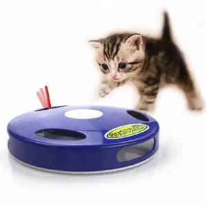 Caché mouvement jouet avec souris grincement exerciseur jeu queue tourner rat poursuite électronique interactif de jouet de chat souris