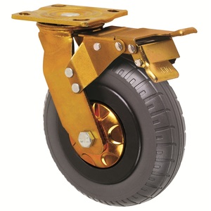 6 inch 8 inch <span class=keywords><strong>10</strong></span> inch डबल गेंद असर भारी शुल्क फोम रबर ढलाईकार पहिया - Product Image 1