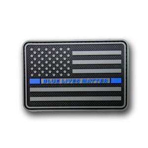 เส้นสีฟ้าบางที่กำหนดเองอเมริกันธง Biker แพทช์/คุณภาพสูงขนาดเล็กธงแพทช์ - Product Image 6