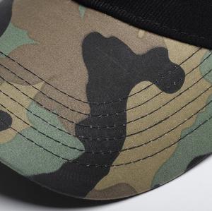 OEM gai thêu cơ sở Bóng <span class=keywords><strong>cap</strong></span> đen Acrylic Mũ bóng chày và mũ cong Snapback mũ với Camo vành cho nam giới - Product Image 4