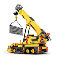 380 шт. город Инженерная цифры город игрушки DIY кран наборы Образование Кирпичи рождественские подарки для детей, строительные блоки, игрушка