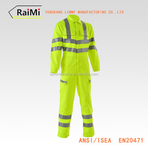 Más nuevo Hola Viz Seguridad Sobretodo Sobretodo Ropa de Trabajo Mono de Chaleco Reflectante de Seguridad de Construcción - Product Image 3