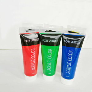 A granel al por mayor suministros de arte impermeable pinturas de acrílico 2,5 OZ Tubos suaves - Product Image 5