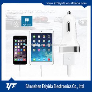 ABS + PC + Alliage D'aluminium CE ROHS FCC double usb voiture <span class=keywords><strong>chargeur</strong></span> de <span class=keywords><strong>batterie</strong></span> - Product Image 1