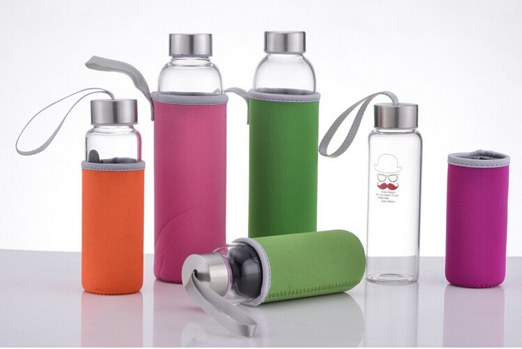 Wholesale Custom Eco-friendly Sport glass water bottle heat resistant water bottle