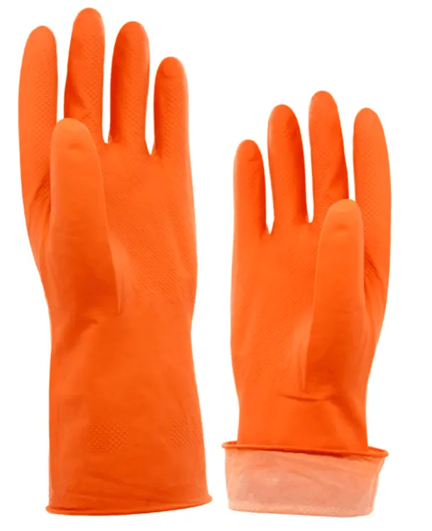 Yellow Rubber 100% Latex Household Gloves